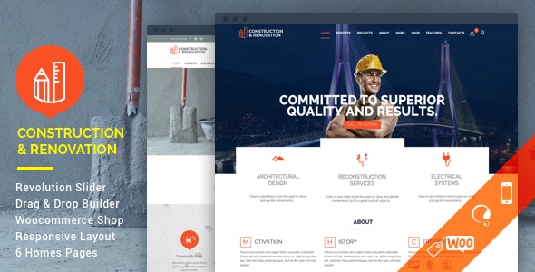 Nulled Construction v18.1 - Construction Building Company WordPress Theme